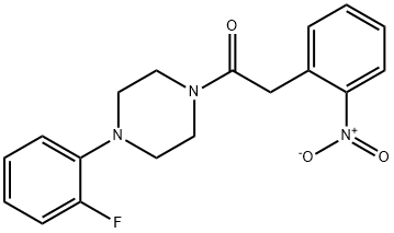 1-[4-(2-fluorophenyl)piperazin-1-yl]-2-(2-nitrophenyl)ethanone 结构式