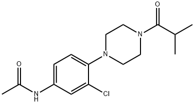 N-{3-chloro-4-[4-(2-methylpropanoyl)piperazin-1-yl]phenyl}acetamide,674817-98-2,结构式