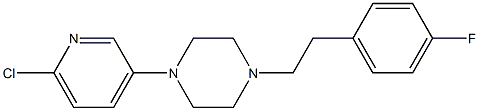 Piperazine, 1-(6-chloro-3-pyridinyl)-4-[2-(4-fluorophenyl)ethyl]- 结构式