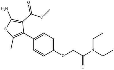 methyl 2-amino-4-{4-[(diethylcarbamoyl)methoxy]phenyl}-5-methylthiophene-3-carboxylate,685861-82-9,结构式