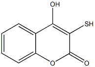 2H-1-Benzopyran-2-one,4-hydroxy-3-mercapto- Struktur