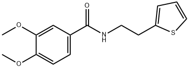 3,4-dimethoxy-N-[2-(2-thienyl)ethyl]benzamide Structure