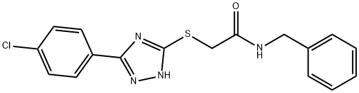 N-benzyl-2-{[5-(4-chlorophenyl)-4H-1,2,4-triazol-3-yl]sulfanyl}acetamide Structure