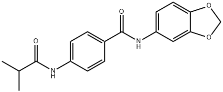 706775-32-8 N-(1,3-benzodioxol-5-yl)-4-(2-methylpropanoylamino)benzamide