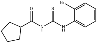 N-[(2-bromophenyl)carbamothioyl]cyclopentanecarboxamide Structure