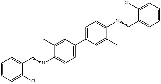 N,N'-bis(2-chlorobenzylidene)-3,3'-dimethyl-4,4'-biphenyldiamine Structure