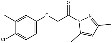 1-[(4-chloro-3-methylphenoxy)acetyl]-3,5-dimethyl-1H-pyrazole,72293-66-4,结构式