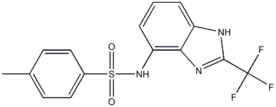 4-methyl-N-[2-(trifluoromethyl)-1H-benzimidazol-4-yl]benzenesulfonamide,727997-29-7,结构式