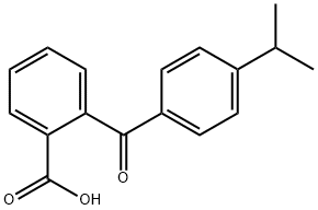 2-(4-propan-2-ylbenzoyl)benzoic acid 化学構造式