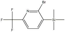 [2-bromo-6-(trifluoromethyl)pyridin-3-yl]-trimethylsilane Struktur