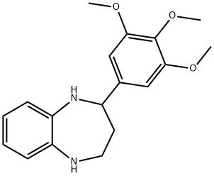 2-(3,4,5-trimethoxyphenyl)-2,3,4,5-tetrahydro-1H-1,5-benzodiazepine, 767231-43-6, 结构式