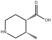 4-Piperidinecarboxylic acid, 3-methyl-, (3S,4S)- Struktur