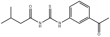 N-{[(3-acetylphenyl)amino]carbonothioyl}-3-methylbutanamide Struktur