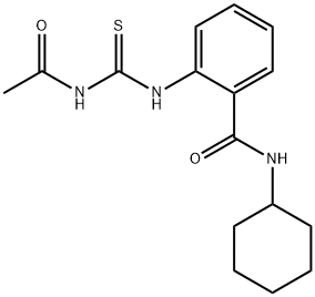 2-{[(acetylamino)carbonothioyl]amino}-N-cyclohexylbenzamide Struktur