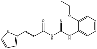 N-{[(2-ethoxyphenyl)amino]carbonothioyl}-3-(2-thienyl)acrylamide Structure