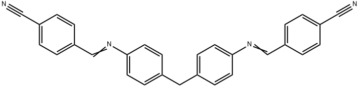 4,4'-[methylenebis(4,1-phenylenenitrilomethylylidene)]dibenzonitrile 化学構造式