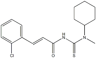 3-(2-chlorophenyl)-N-{[cyclohexyl(methyl)amino]carbonothioyl}acrylamide Structure