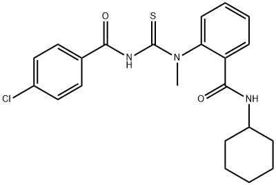 2-[{[(4-chlorobenzoyl)amino]carbonothioyl}(methyl)amino]-N-cyclohexylbenzamide|