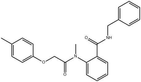 N-benzyl-2-{methyl[(4-methylphenoxy)acetyl]amino}benzamide Structure