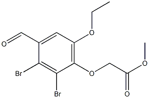 methyl (2,3-dibromo-6-ethoxy-4-formylphenoxy)acetate Structure