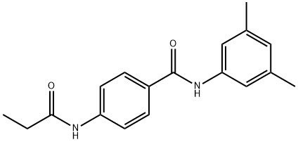 N-(3,5-dimethylphenyl)-4-(propanoylamino)benzamide Struktur