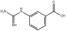 Benzoic acid, 3-[(aminoiminomethyl)amino]- Structure
