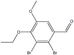 2,3-二溴-4-乙氧基-5-甲氧基苯甲醛 结构式