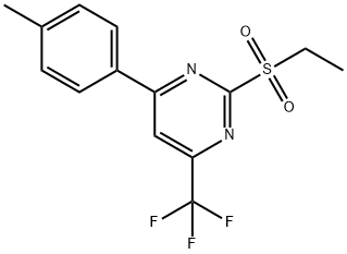 2-(ethylsulfonyl)-4-(4-methylphenyl)-6-(trifluoromethyl)pyrimidine Structure