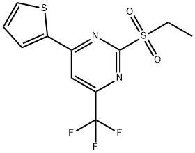 2-(ethylsulfonyl)-4-thien-2-yl-6-(trifluoromethyl)pyrimidine Struktur