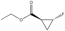 trans-2-Fluoro-cyclopropanecarboxylic acid ethyl ester Struktur