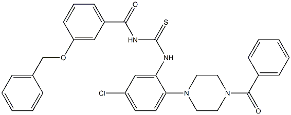 N-[[2-(4-benzoylpiperazin-1-yl)-5-chlorophenyl]carbamothioyl]-3-phenylmethoxybenzamide,847501-42-2,结构式