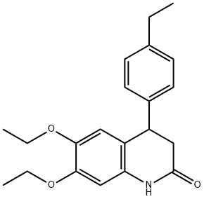 6,7-diethoxy-4-(4-ethylphenyl)-3,4-dihydro-1H-quinolin-2-one Struktur