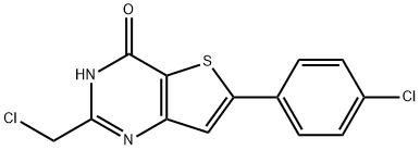 2-(chloromethyl)-6-(4-chlorophenyl)-3H,4H-thieno[3,2-d]pyrimidin-4-one 化学構造式