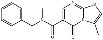 N-benzyl-N,3-dimethyl-5-oxo-5H-thiazolo[3,2-a]pyrimidine-6-carboxamide,851944-67-7,结构式