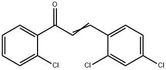 (2E)-1-(2-chlorophenyl)-3-(2,4-dichlorophenyl)prop-2-en-1-one Struktur