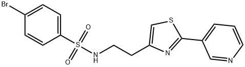 4-bromo-N-(2-(2-(pyridin-3-yl)thiazol-4-yl)ethyl)benzenesulfonamide,863511-92-6,结构式