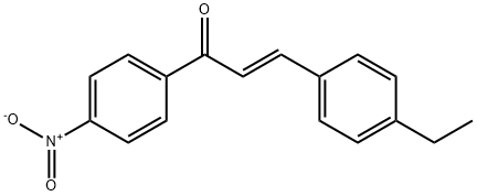(2E)-3-(4-ethylphenyl)-1-(4-nitrophenyl)prop-2-en-1-one 化学構造式