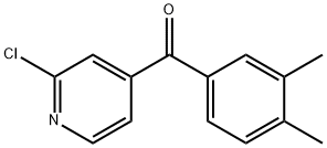 2-氯-4-(3,4-二甲基苯甲酰基)吡啶, 868390-69-6, 结构式