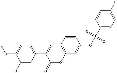 [3-(3,4-dimethoxyphenyl)-2-oxochromen-7-yl] 4-fluorobenzenesulfonate,869080-95-5,结构式