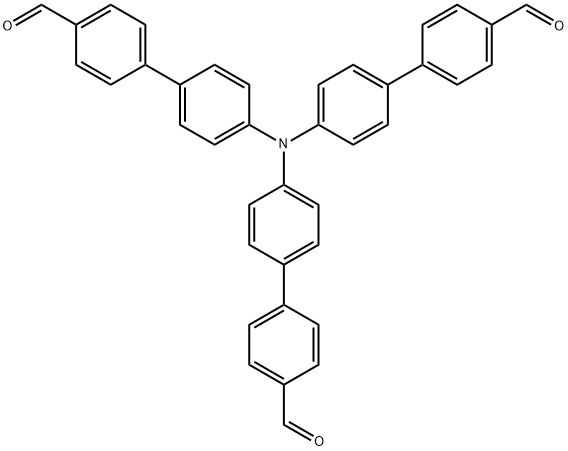 [1,1'-Biphenyl]-4-carboxaldehyde,4'-[bis(4'-formyl[1,1'-biphenyl]-4-yl)amino]- Structure