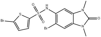 5-bromo-N-(6-bromo-1,3-dimethyl-2-oxo-2,3-dihydro-1H-benzimidazol-5-yl)thiophene-2-sulfonamide|