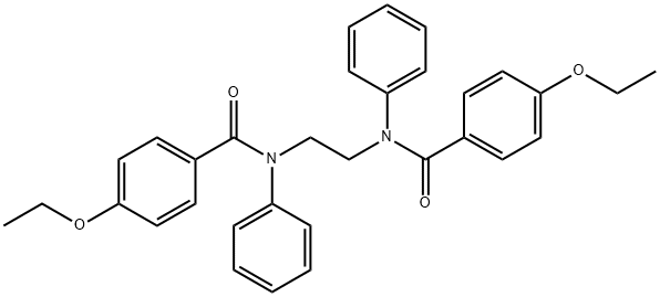 N,N'-1,2-ethanediylbis(4-ethoxy-N-phenylbenzamide) 结构式
