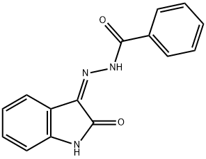 N'-(2-oxo-1,2-dihydro-3H-indol-3-ylidene)benzohydrazide 结构式