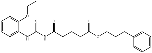 3-phenylpropyl 5-({[(2-ethoxyphenyl)amino]carbonothioyl}amino)-5-oxopentanoate Structure