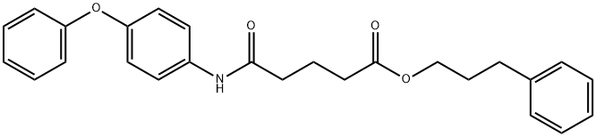 3-phenylpropyl 5-oxo-5-[(4-phenoxyphenyl)amino]pentanoate Struktur