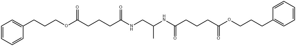bis(3-phenylpropyl) 5,5'-[1,2-propanediyldi(imino)]bis(5-oxopentanoate) Struktur
