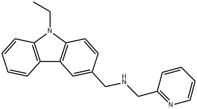 1-(9-ethyl-9H-carbazol-3-yl)-N-(pyridin-2-ylmethyl)methanamine Structure