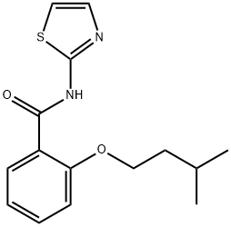 2-(3-methylbutoxy)-N-1,3-thiazol-2-ylbenzamide Structure