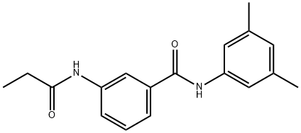 N-(3,5-dimethylphenyl)-3-(propanoylamino)benzamide,881780-29-6,结构式