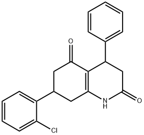 7-(2-chlorophenyl)-4-phenyl-1,3,4,6,7,8-hexahydroquinoline-2,5-dione Structure